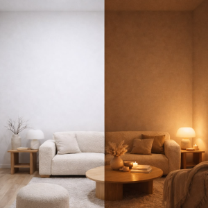 Luz quente ou luz fria qual usar em cada ambiente da casa